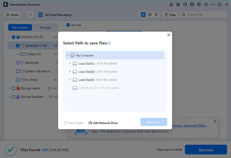 Sandisk Card Recovery Tool Recoverit