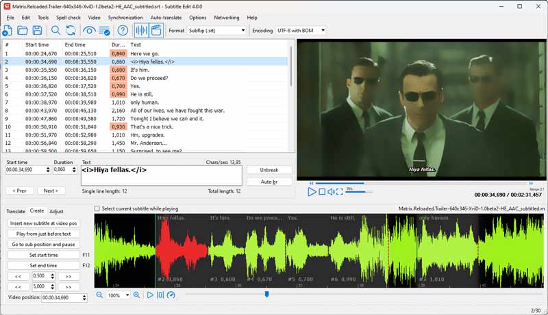 Subtitle Edit Open Source Subtitle Editing Software