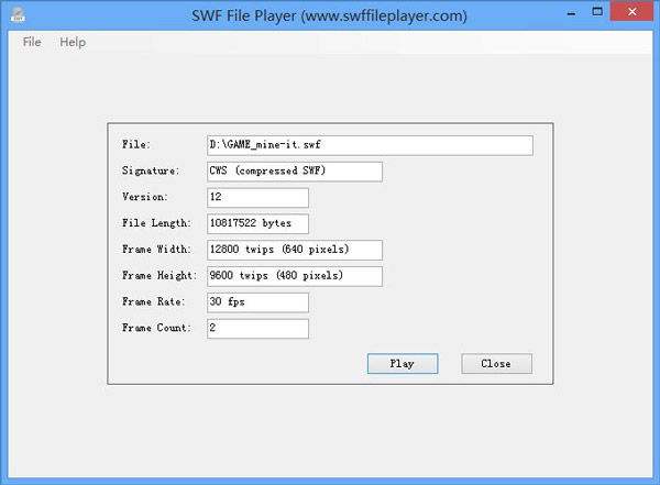appplication to open swf on mac