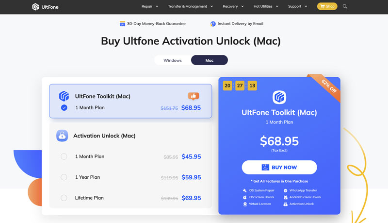 Ultfone Activation Unlocker Pricing