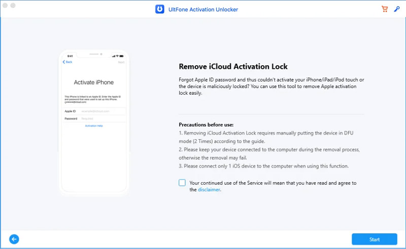 Ultfone Remove icloud Activation Lock