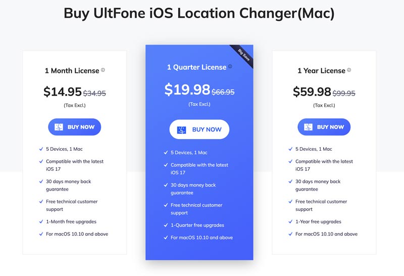 Ultfone ios Location Changer Pricing