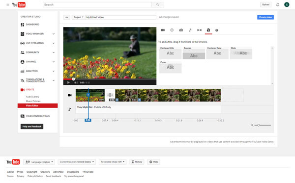 youtube video editor online free