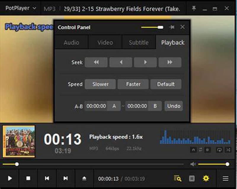 mac audio player with speed control