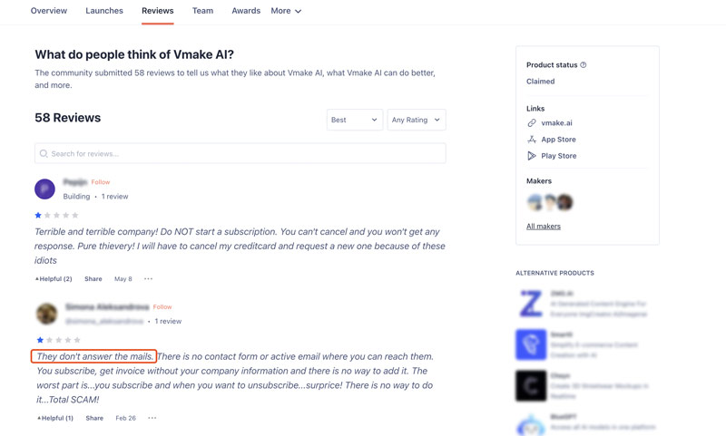 Vmake AI Reviews