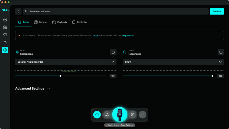 Voicemod Audio Settings