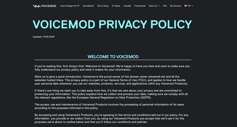 Voicemod Privacy Policy