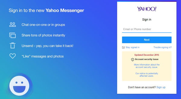 download yahoo messenger log in