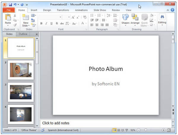 powerpoint photo album for mac