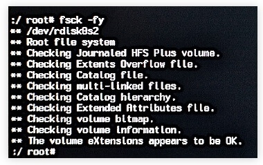 macbook pro first aid file system check exit code is 8