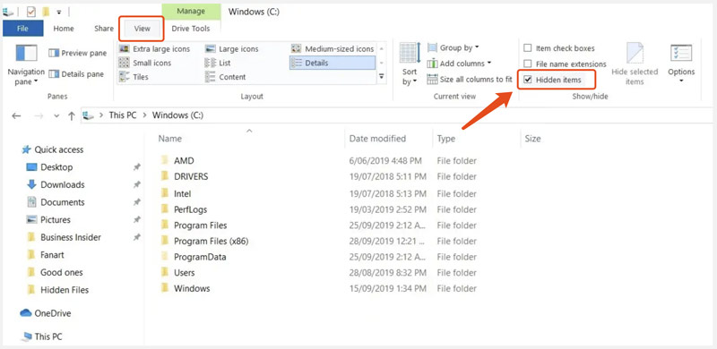 View Hidden Items On Windows Pc