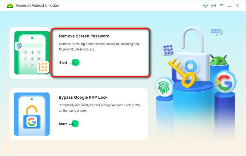 Aiseesoft Android Unlocker Interface