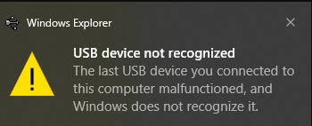 USB Drive NOT Recognized