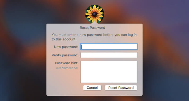 reset mac password recovery mode