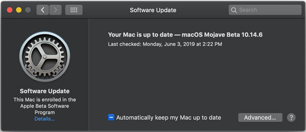 this update requires macos version 10.12