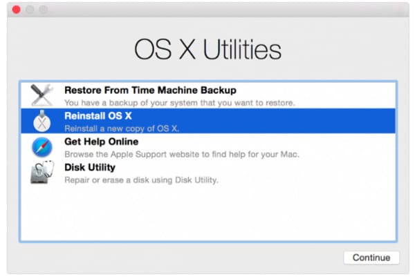 how to get out of os x utilities