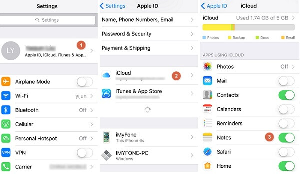 icloud iphone settings notes access whatsapp backup stop solution syncing computer update ios option data enable fix