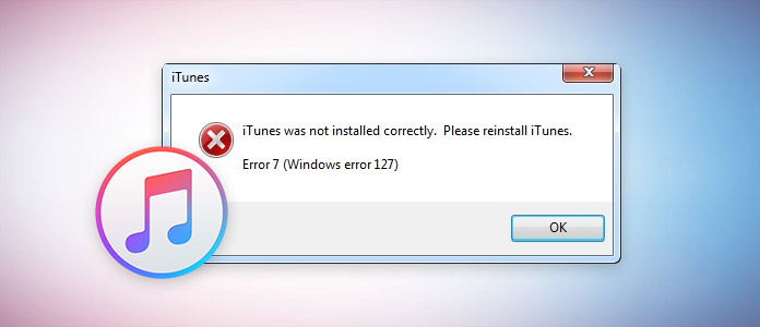itunes installation error 7 windows error 193