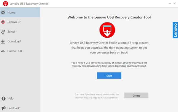lenovo usb recovery creator for mac