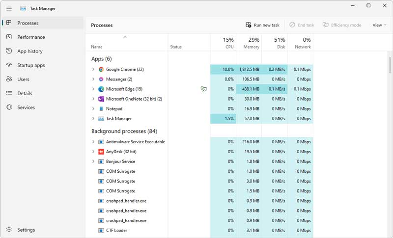 Task Manager Interface