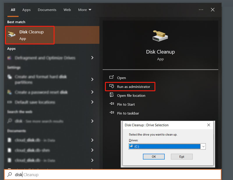 Run Disk Cleanup In Windows 10