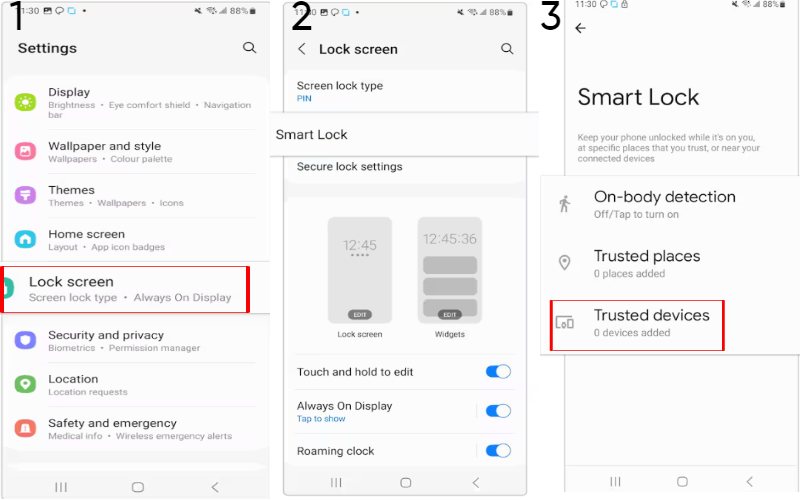 Unlock Samsung Smart Lock