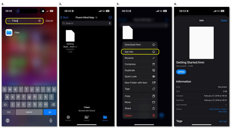 View File Format on iPhonen