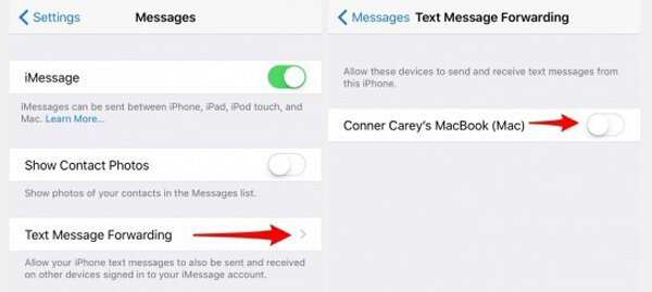 add text messages to mac