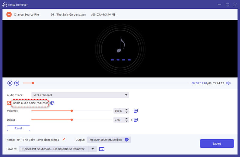 Enable Audio Noise Reduction