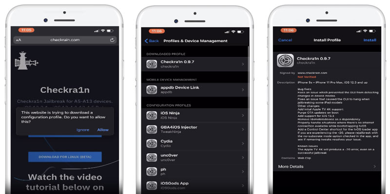 Install Checkra1n App Jailbreak iPhone