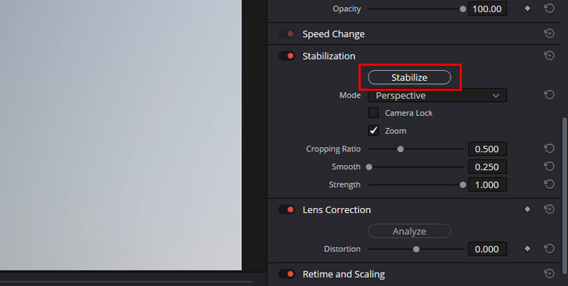Stabilize Video In Davinci Resolve