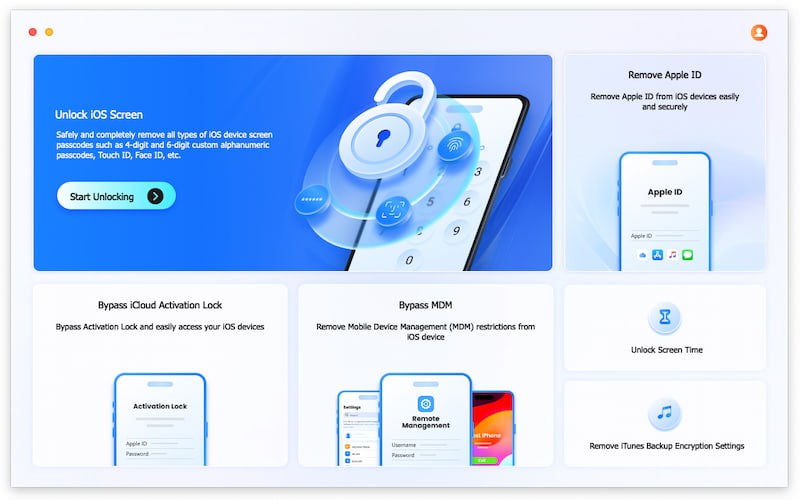 iPhone Unlocker New Interface