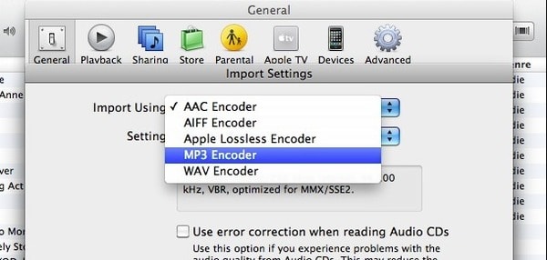 how to change an aac file to mp3