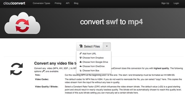 how to convert swf to mp4 vlc