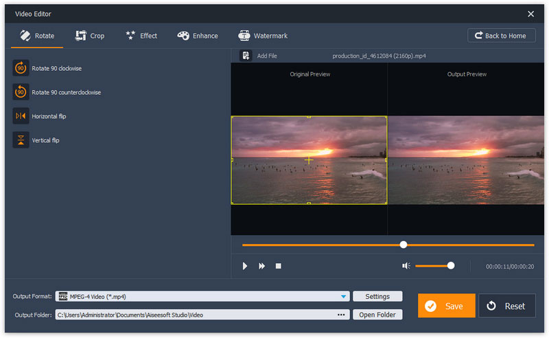 aiseesoft video editor pro