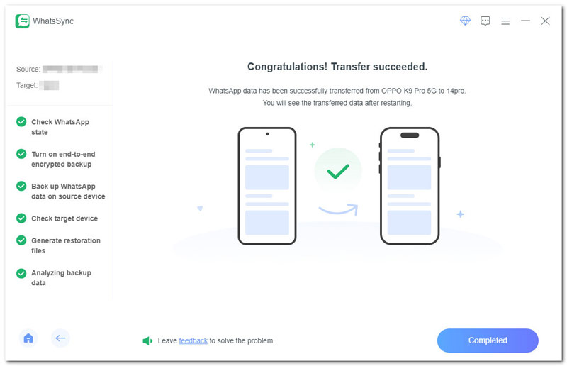 Android to ios Transfer Successful