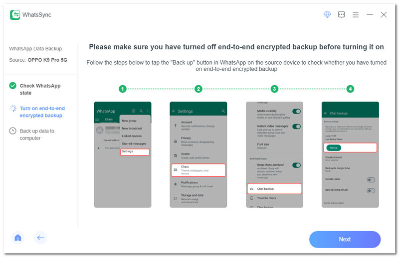 Turn Off End To End Encrypted Backup